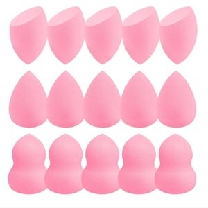 15pcs Pink Makeup Sponge Set